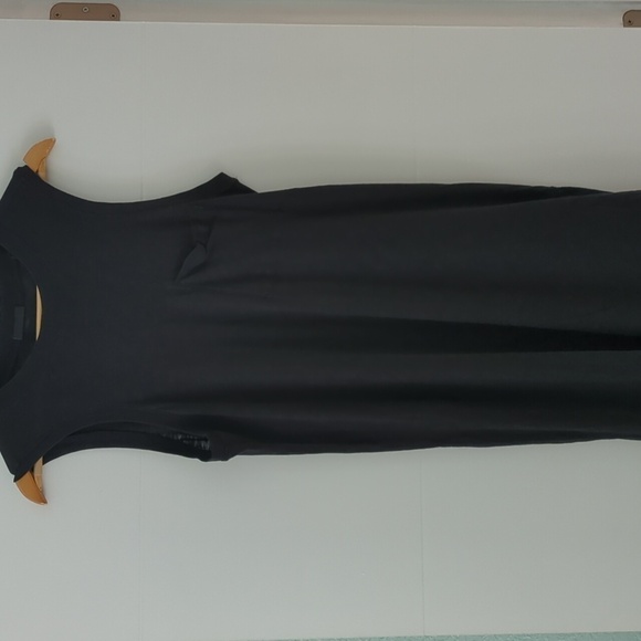 ATM maxi side split sleeveless dress with chest pocket minimalist Coastal grandm - Picture 4 of 9